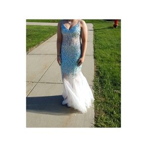 Light blue prom dress